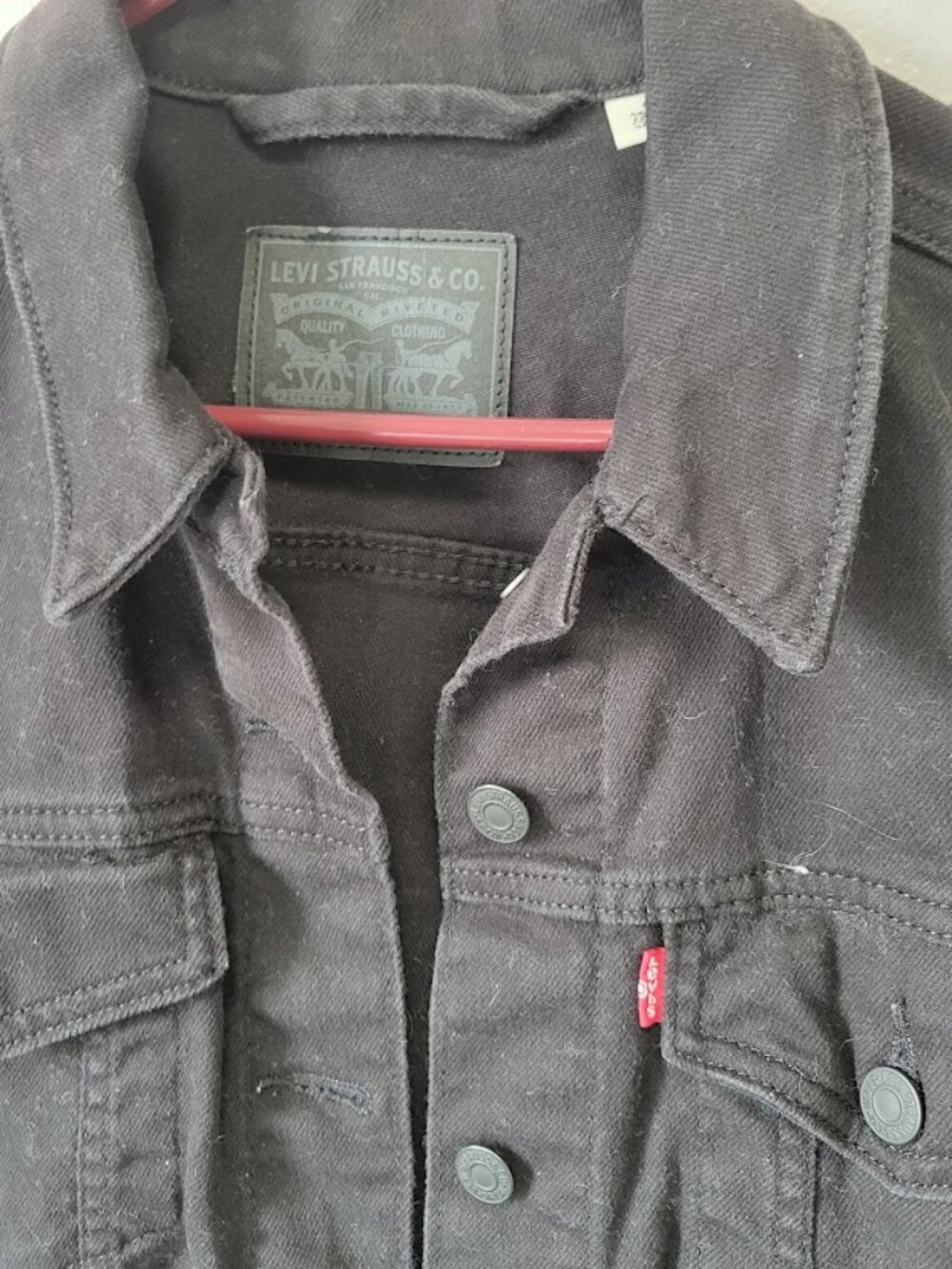 Levi's Women's Black Denim Jacket Size Large